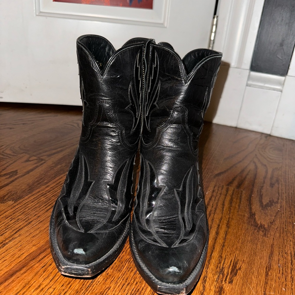 Authentic Black Western Cowboy Boots